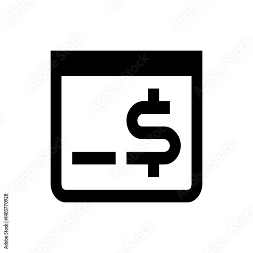 Illustration of a terminal window with a prompt and a dollar sign inside the interface icon image