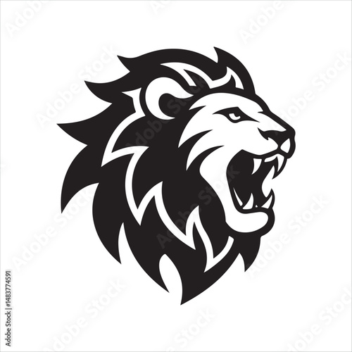 Wallpaper Mural lion head vector Torontodigital.ca