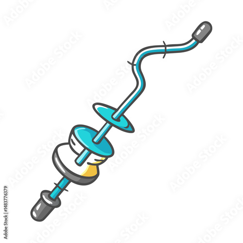 ice fishing auger icon, ice fishing auger vector illustration-simple illustration of ice fishing auger, perfect for ice fishing auger logos and icons
