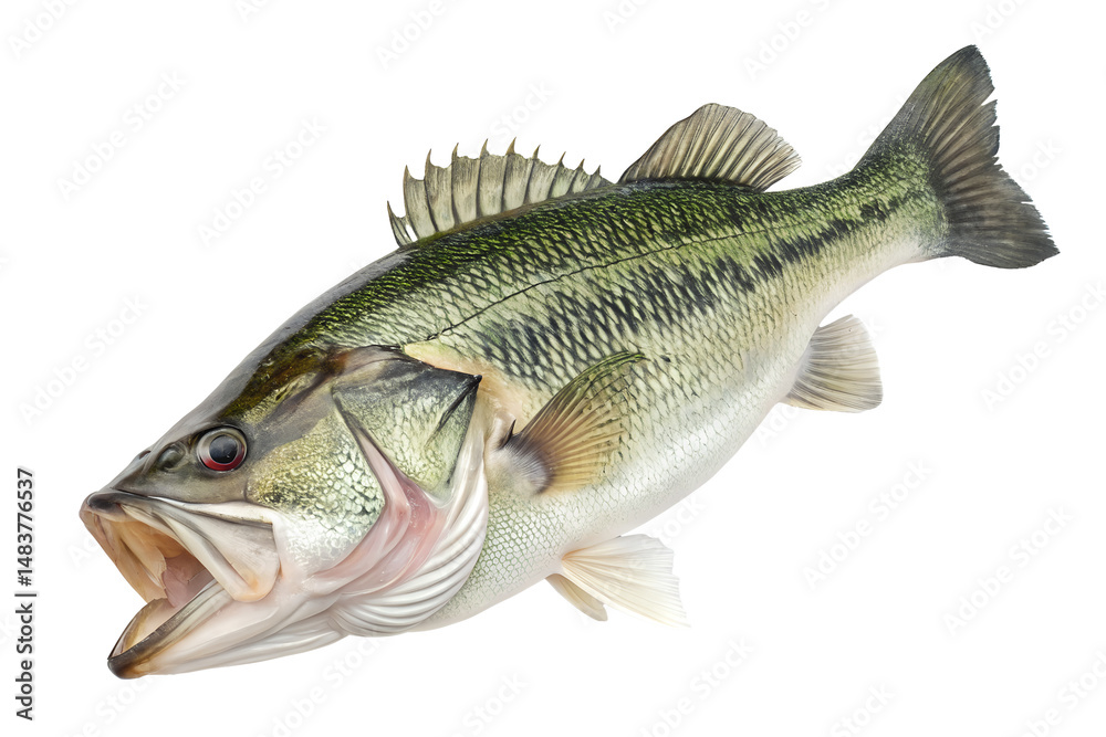 Fototapeta premium Fresh Walleye Fish on White Background