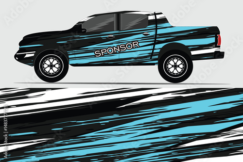Custom Truck Design with Dynamic Graphics and Color