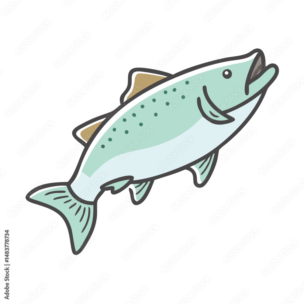 Fototapeta premium lake trout icon, lake trout vector illustration-simple illustration of lake trout, perfect for lake trout logos and icons