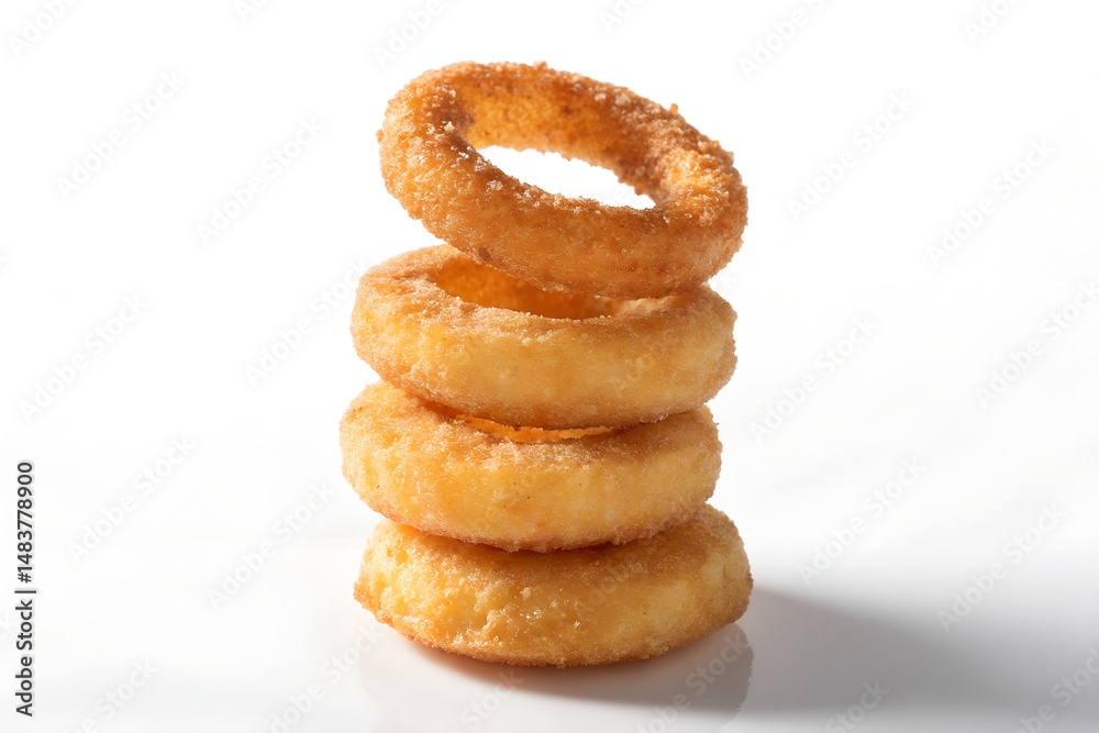 Stack of Crispy Onion Rings Stack of Crispy Onion Rings