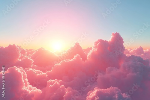 Sky at sunset, sky at sunrise, clouds, orange clouds cirrus clouds, cumulus clouds, sky gradient, sky background at dusk, twilight, nightfall, pink sky, pink clouds, sun, environment photo