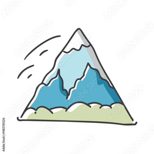 mountain peak icon, mountain peak vector illustration-simple illustration of mountain peak, perfect for mountain peak logos and icons