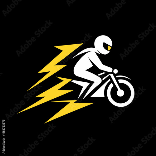 vector illustration of a biker