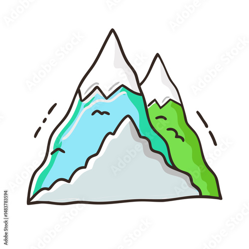 mountain peak icon, mountain peak vector illustration-simple illustration of mountain peak, perfect for mountain peak logos and icons