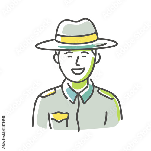 park ranger icon, park ranger vector illustration-simple illustration of park ranger, perfect for park ranger logos and icons