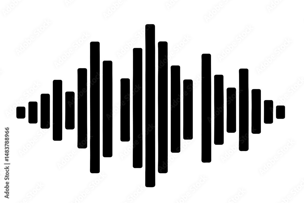 Audio Wave Icon: Dynamic Sound Effect & Music Symbol
