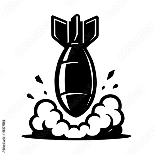 Hydrogen Bomb Icon: Nuclear Weapon & Power Symbol