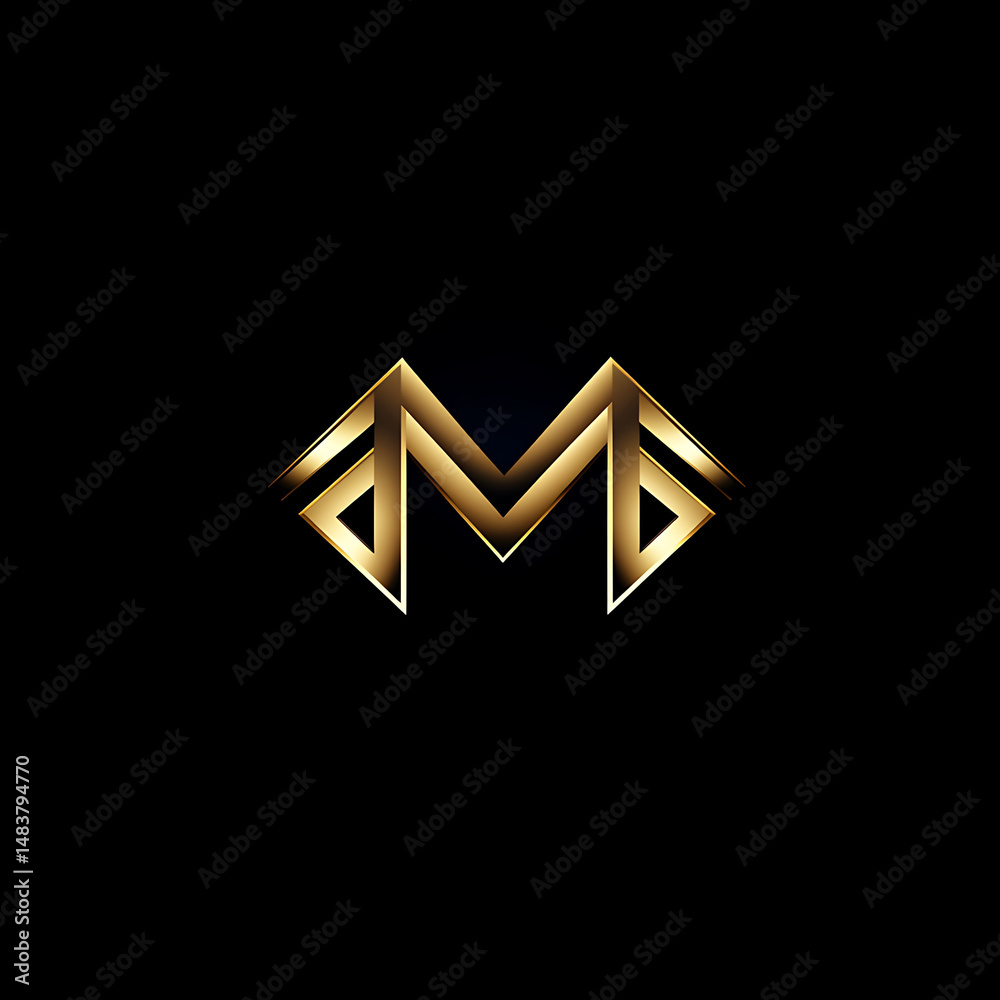 Obraz premium gold star logo