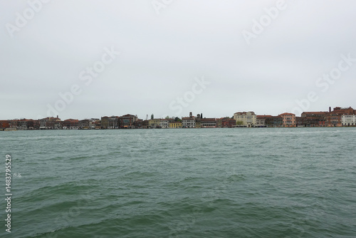 The panorama of Guidecca island in Venice, Italy