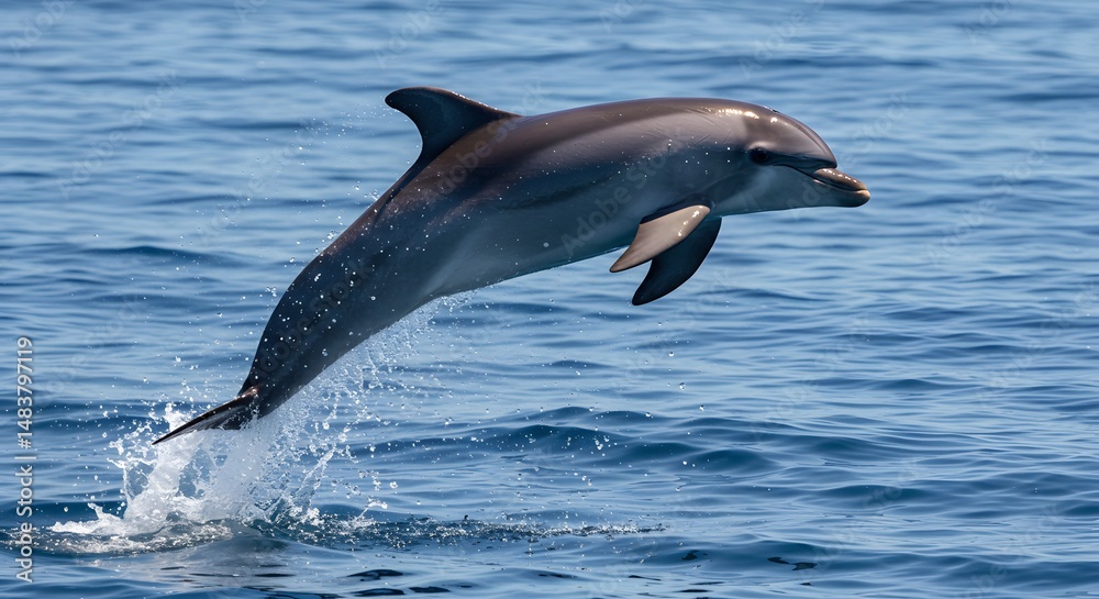 Fototapeta premium Dolphin Leaping From the Water