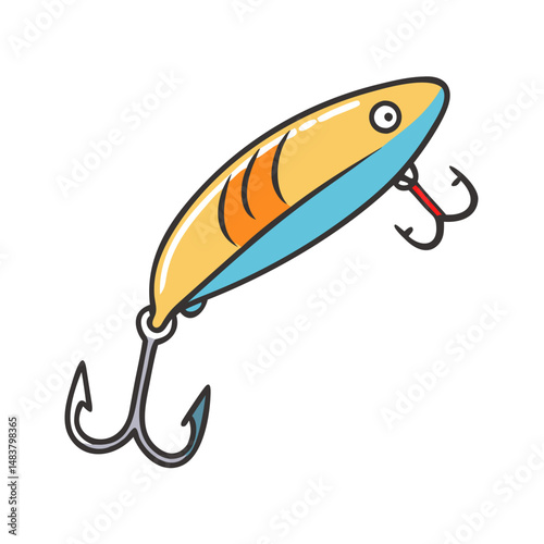 saltwater fishing lure icon, saltwater fishing lure vector illustration-simple illustration of saltwater fishing lure, perfect for saltwater fishing lure logos and icons
