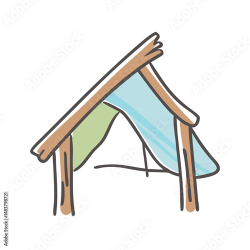 shelter or lean to icon, shelter or lean to vector illustration-simple illustration of shelter or lean to, perfect for shelter or lean to logos and icons