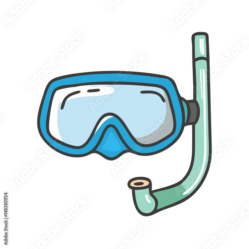 snorkeling gear icon, snorkeling gear vector illustration-simple illustration of snorkeling gear, perfect for snorkeling gear logos and icons