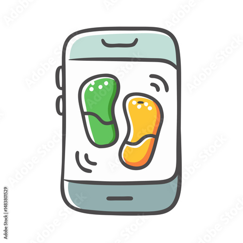 step counter app icon, step counter app vector illustration-simple illustration of step counter app, perfect for step counter app logos and icons