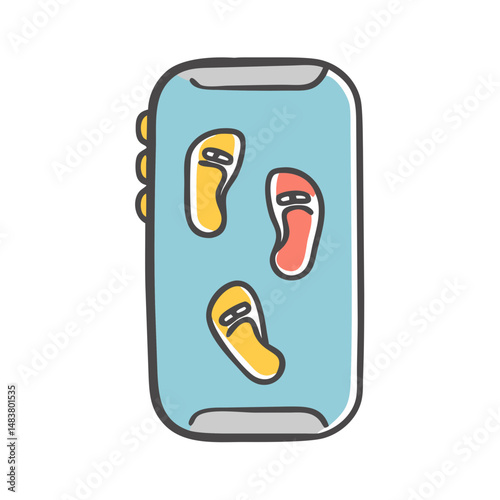 step counter app icon, step counter app vector illustration-simple illustration of step counter app, perfect for step counter app logos and icons