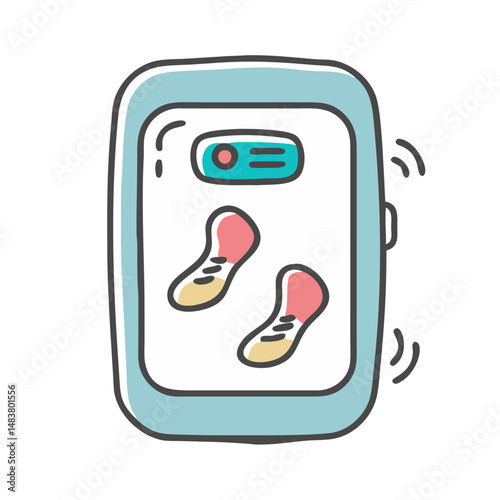 step counter app icon, step counter app vector illustration-simple illustration of step counter app, perfect for step counter app logos and icons