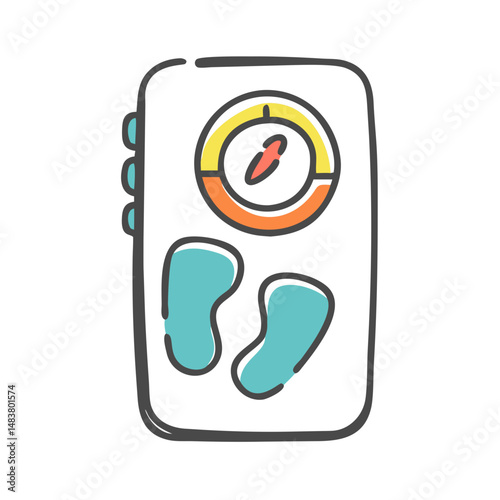 step counter app icon, step counter app vector illustration-simple illustration of step counter app, perfect for step counter app logos and icons
