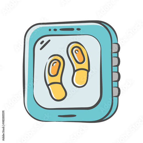 step counter app icon, step counter app vector illustration-simple illustration of step counter app, perfect for step counter app logos and icons