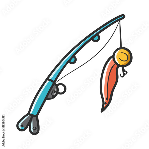 surf fishing rod holder icon, surf fishing rod holder vector illustration-simple illustration of surf fishing rod holder, perfect for surf fishing rod holder logos and icons