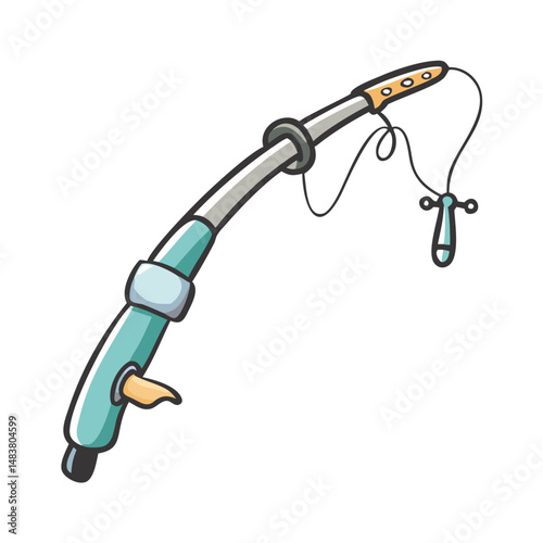 surf fishing rod holder icon, surf fishing rod holder vector illustration-simple illustration of surf fishing rod holder, perfect for surf fishing rod holder logos and icons