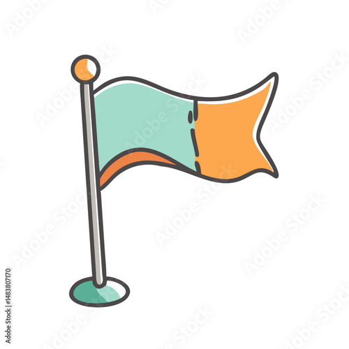 tour guide flag icon, tour guide flag vector illustration-simple illustration of tour guide flag, perfect for tour guide flag logos and icons