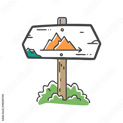 trailhead sign icon, trailhead sign vector illustration-simple illustration of trailhead sign, perfect for trailhead sign logos and icons