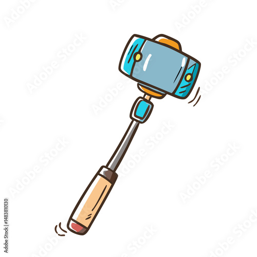 travel selfie stick icon, travel selfie stick vector illustration-simple illustration of travel selfie stick, perfect for travel selfie stick logos and icons