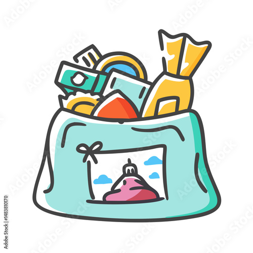 travel souvenirs bag icon, travel souvenirs bag vector illustration-simple illustration of travel souvenirs bag, perfect for travel souvenirs bag logos and icons