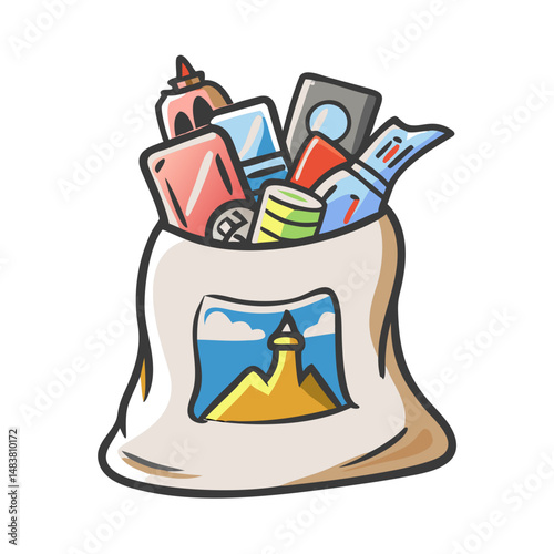 travel souvenirs bag icon, travel souvenirs bag vector illustration-simple illustration of travel souvenirs bag, perfect for travel souvenirs bag logos and icons