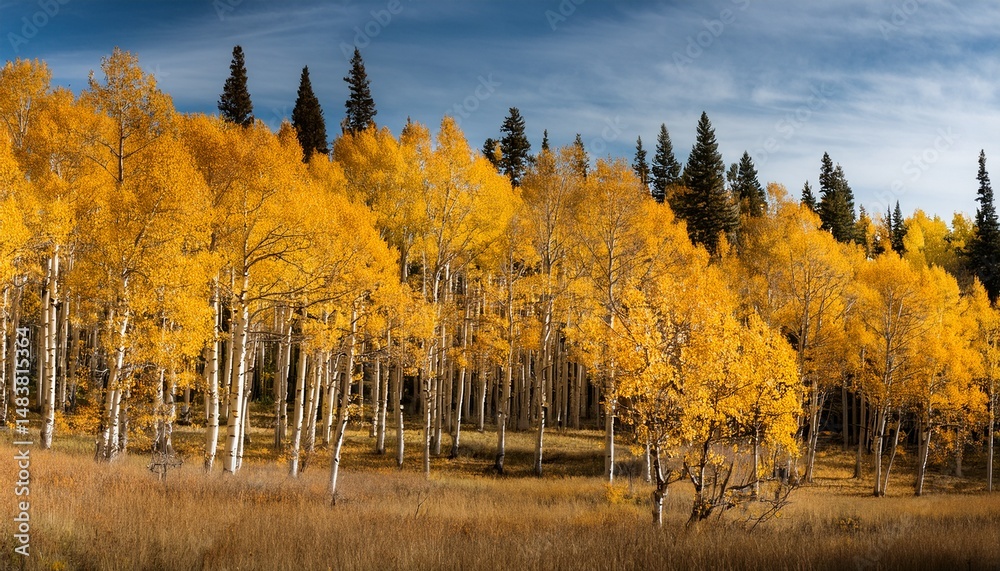 Fototapeta premium fall aspen trees