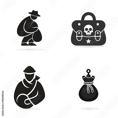 Relic Thief - Vector icon, simple icon, isolated on white  -  