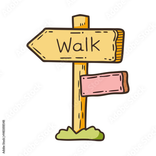 walk sign with arrow icon, walk sign with arrow vector illustration-simple illustration of walk sign with arrow, perfect for walk sign with arrow logos and icons