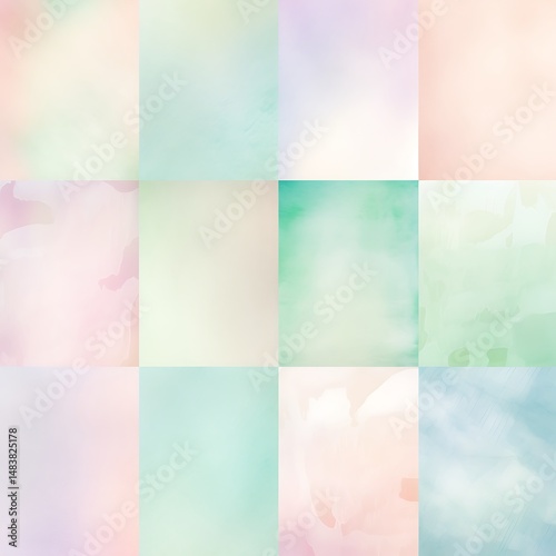 Watercolor textured pastel backgrounds.