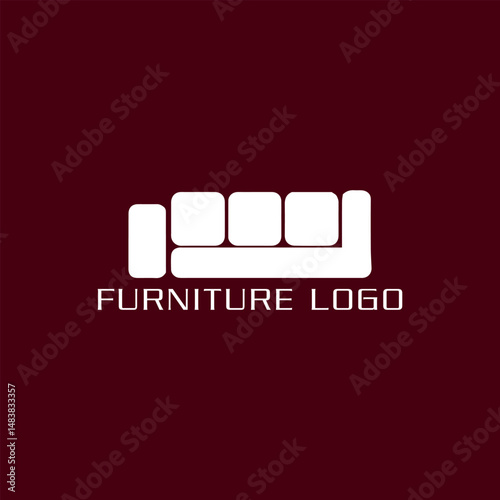 furniture store home interior décor logo design vector