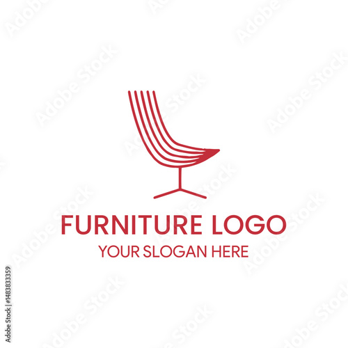 furniture store home interior décor logo design vector