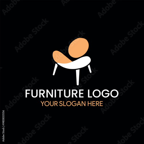 furniture store home interior décor logo design vector