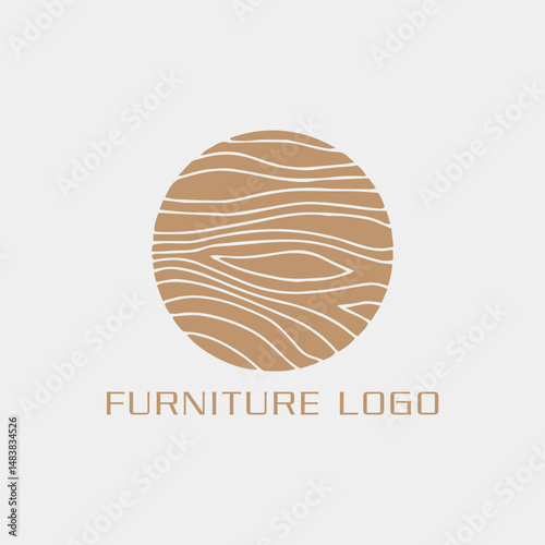 furniture store home interior décor logo design vector