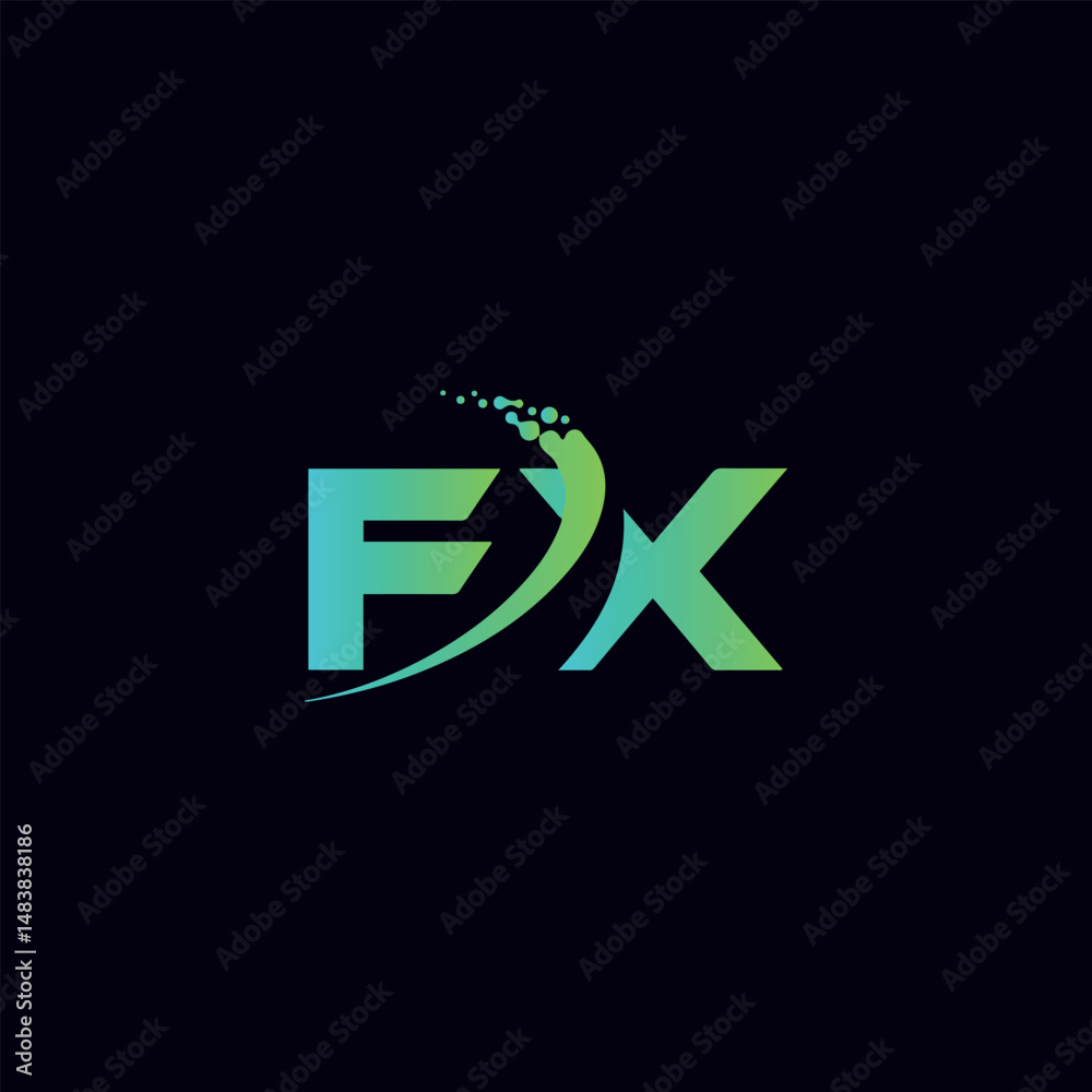 Obraz na płótnie letters fx text logo design vector