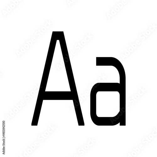 Illustration of the uppercase and lowercase letter a in a bold font on a white background showing contrast clearly