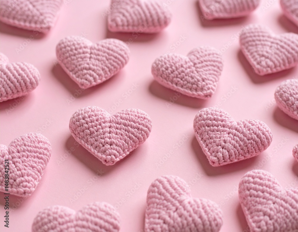 Obraz premium Pattern crochet love Generative AI