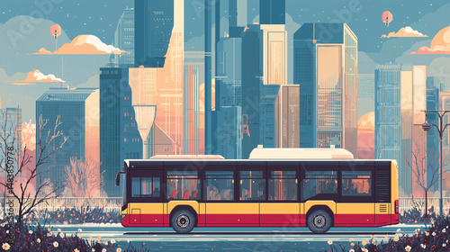 bus in the city