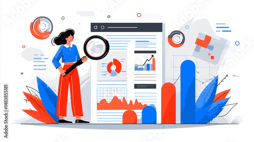 vector illustration of business graph