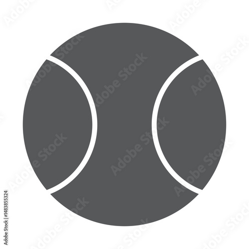Tennis ball icon in filled and stroke