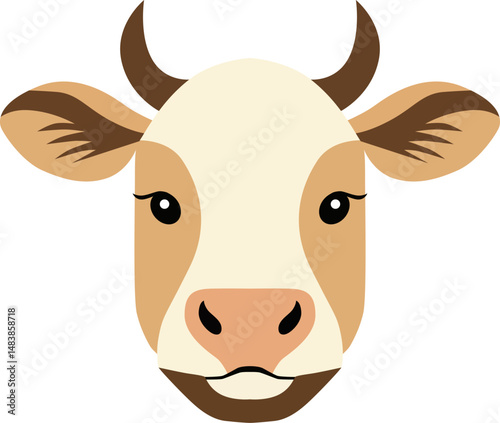 Wallpaper Mural Cow head. Logo, icon, flat vector design. Torontodigital.ca