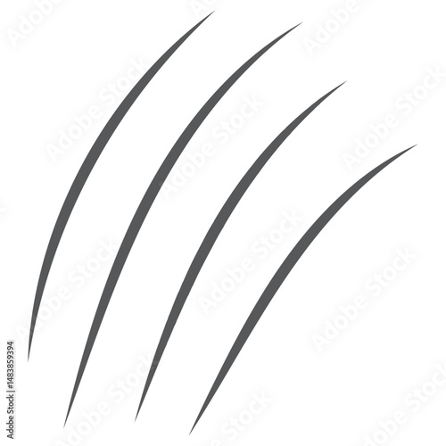 Animal Claw scratches icon vector. Vector illustration of animal claw scratches isolated on transparent background.