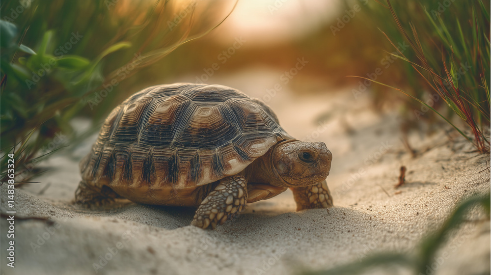 Obraz premium turtle on the grass