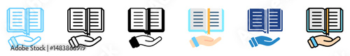 Literacy multi style, mini illustration icon set. outline, flat, glyph, line color. vector for UI, UX, app, web, digital or print, related to international literacy days, education.